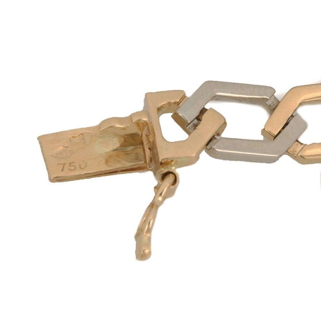 Late 20th Century Van Cleef & Arpels 18k Two Tone Gold Octagonal Link Chain 27" For Sale - Image 5 of 5