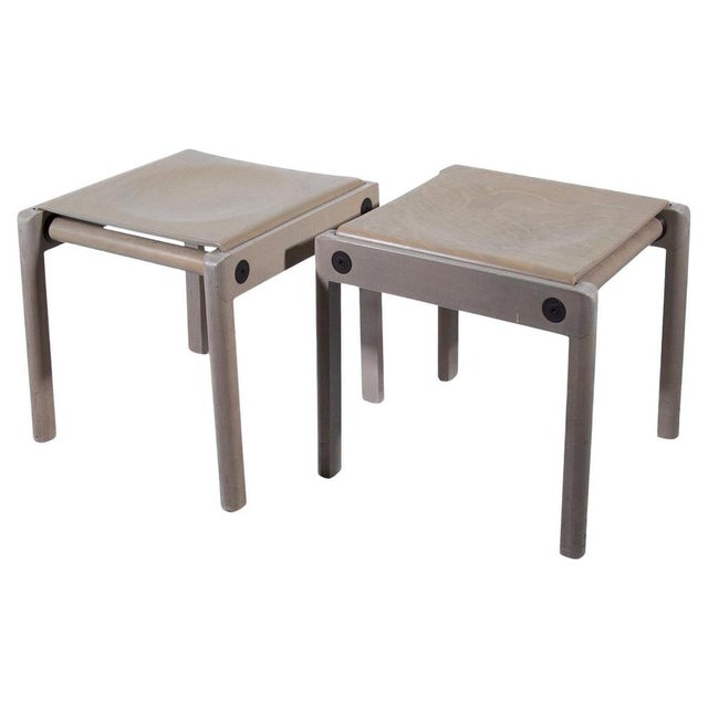 Rare set of two stools designed by GERD LANGE for Thonet. also available set of four chairs. This piece is attributed to...