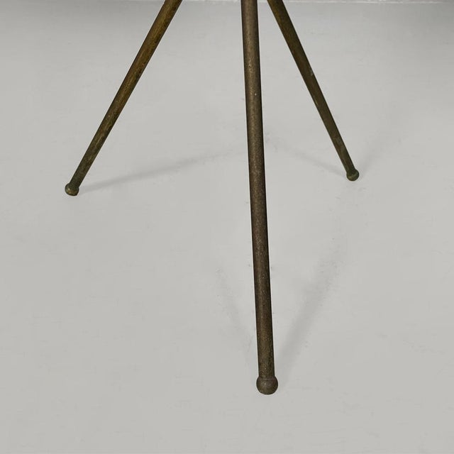 Mid-Century Modern Italian Coffee Table in Brass and Wood Top with Portrait, 1950s For Sale - Image 14 of 16