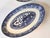 Ceramic Vintage Flow Blue Willow Ironstone Platters- Set of Two For Sale - Image 7 of 9