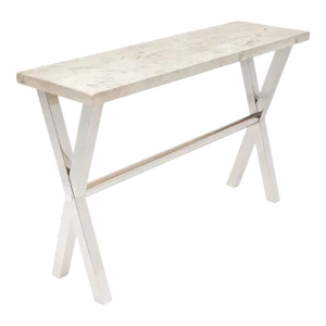 French Modernist Marble Console Table