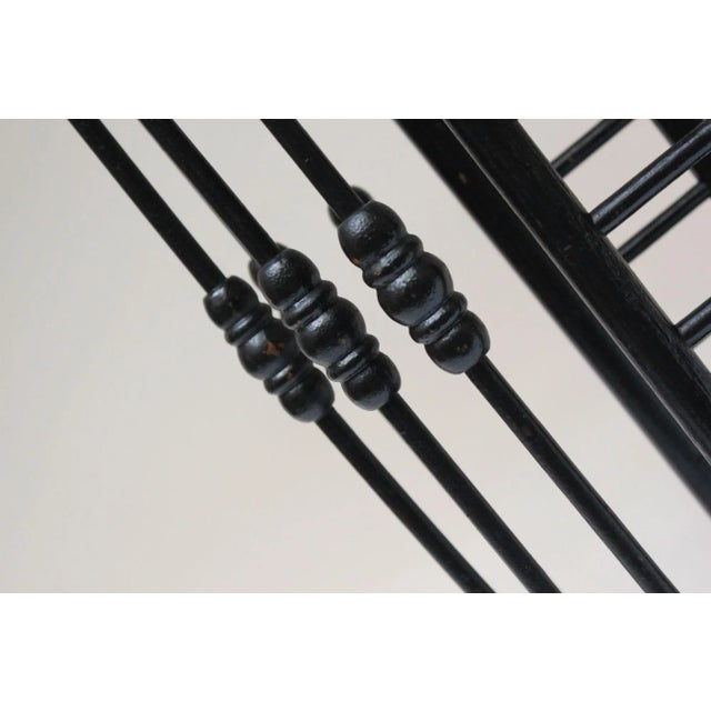 Arts and Crafts Stick and Ball Form Ebonized Umbrella Stand For Sale - Image 9 of 12
