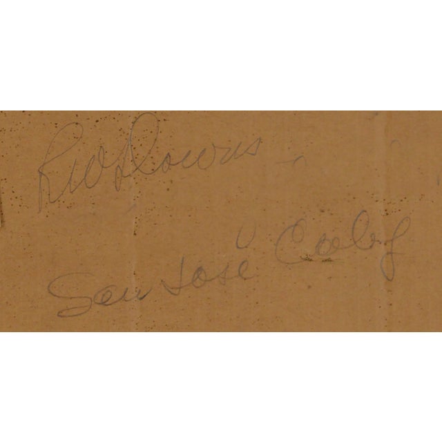 Printmaking Materials "Head of Batista", Miniature Mid Century Modern Abstract Etching, Proof III by Richard W. Downs For Sale - Image 7 of 7