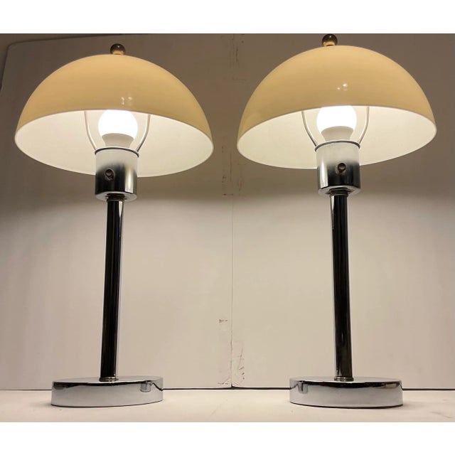 These pair of beautiful Vintage Space Age Lamps by Adalbert Dal Lago for Esperia will give any space that awesome 1960’s...