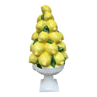 Mid 20th Century Italian Ceramic Lemon Topiary For Sale