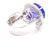 15.50 Carat Round Tanzanite & 1.50 Carat Diamond Double Halo 14k White Gold Ring, Size 6.5 For Sale - Image 4 of 10