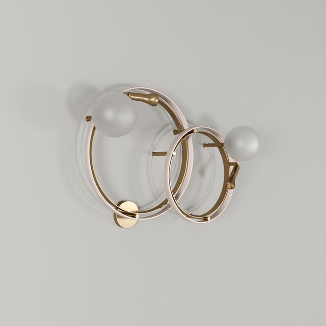 Metal Pearl Wall Lamp Set by Creativemary For Sale - Image 7 of 18