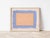 Minimalist Abstract Fine Art Print, Blush Pink & Cornflower Blue, 16 X 20 Print in Wood Frame For Sale - Image 4 of 4