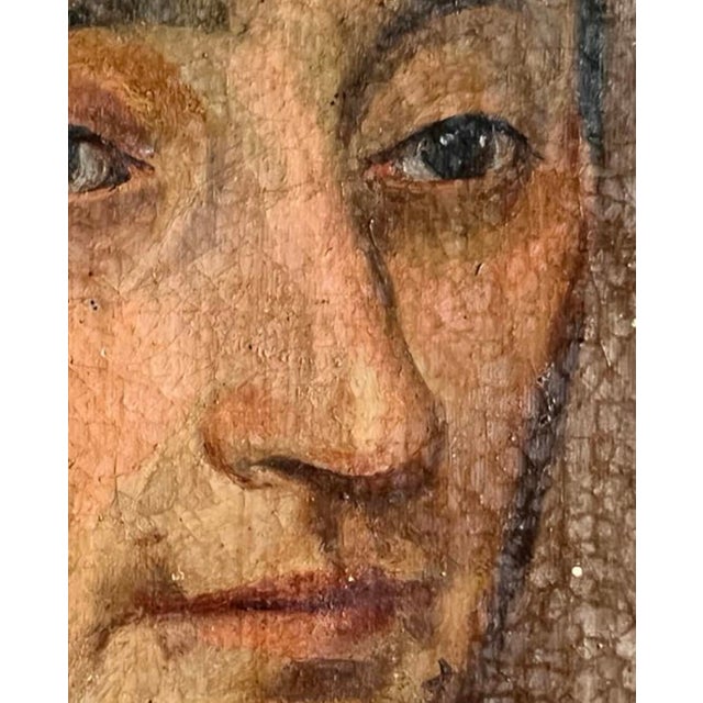 Anonimo, Female Portrait, Spain, 1850, Oil on Canvas For Sale - Image 3 of 11