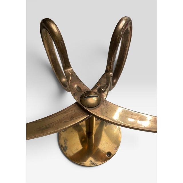 1980s Vintage Brass Ice Pick Towel Holder For Sale - Image 5 of 5