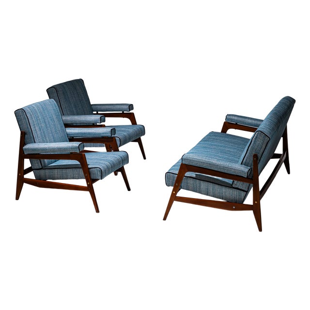 Mid-Century Seating Group, Italy, 1950s, Set of 3 For Sale
