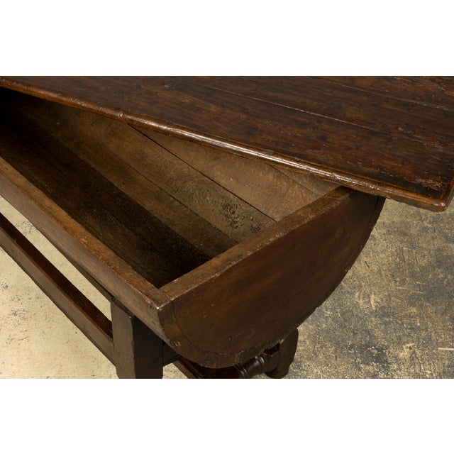 18th Century French Provincial Oak Petrin Dough Bin Table For Sale - Image 14 of 18