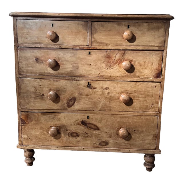 Victorian Pine Chest of Drawers For Sale