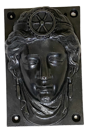 Cast Iron Greek Goddess Icon Wall Sculpture, 1800s