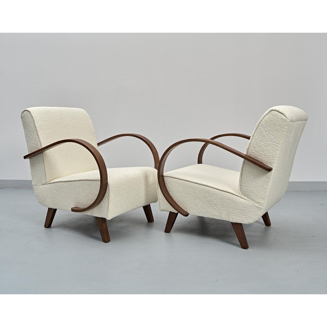 Bouclé Armchairs by Jindřich Halabala, 1930s, Set of 2 For Sale - Image 17 of 17
