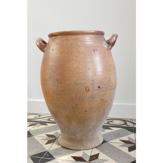 1950s Large Antique Provençal Style Stoneware Jar, 1950s For Sale - Image 5 of 7