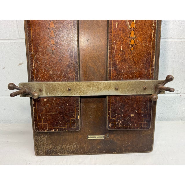 Wood Antique 19th Century Acme Pants Trouser Stretcher Rack Press Wood Steel Iron For Sale - Image 7 of 13