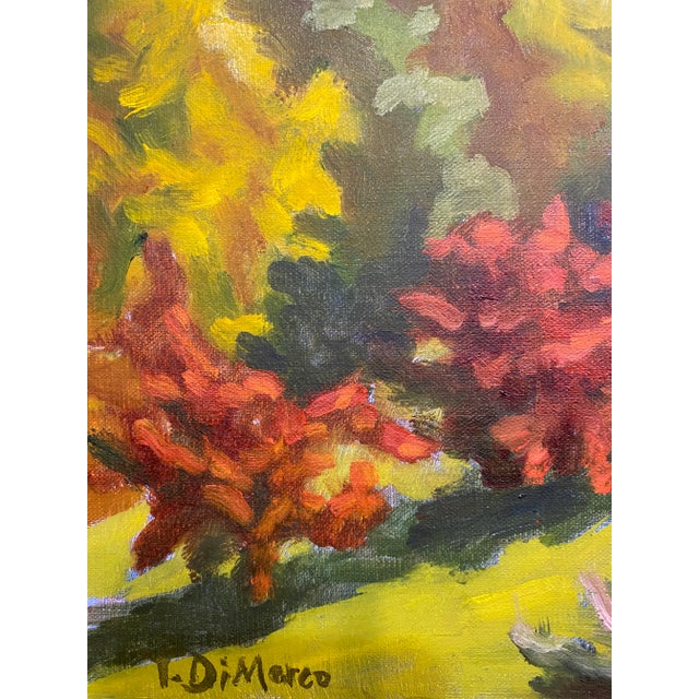 This landscape oil painting, “Red Foliage”, was painted onsite, "en plein air" in Bath County, Virginia, in the Allegheny...