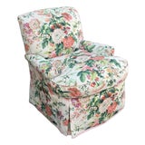 Vintage Palm Beach Floral Arm Chair For Sale