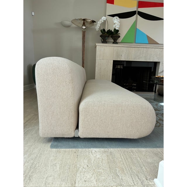 This elegant and impactful three-seat sofa has simple clean lines, attractive curves and makes a beautiful centerpiece for...