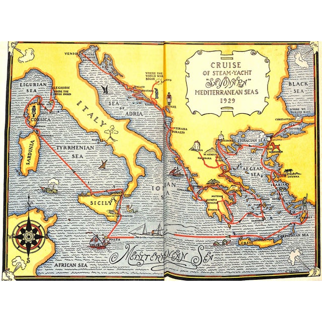 "A Yacht in Mediterranean Seas" 1930 Anderson, Isabel For Sale - Image 4 of 13