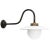 Mid-Century Modern Vintage Industrial White Enamel, Brass and White Opaline Wall Light For Sale - Image 3 of 8