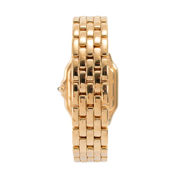 Cartier Panthere Medium Size 27mm 8839 18k Yellow Gold White Roman Quartz Watch For Sale In Houston - Image 6 of 10