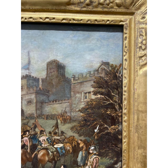 18th C. Painting on Canvas of King James I Visit to Hoghton Tower For Sale In Los Angeles - Image 6 of 8
