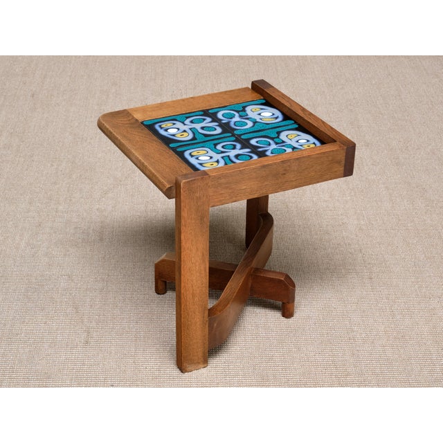 Wood Vintage Side Tables by Guillerme & Chambron for Votre Maison, 1950s, Set of 4 For Sale - Image 7 of 16