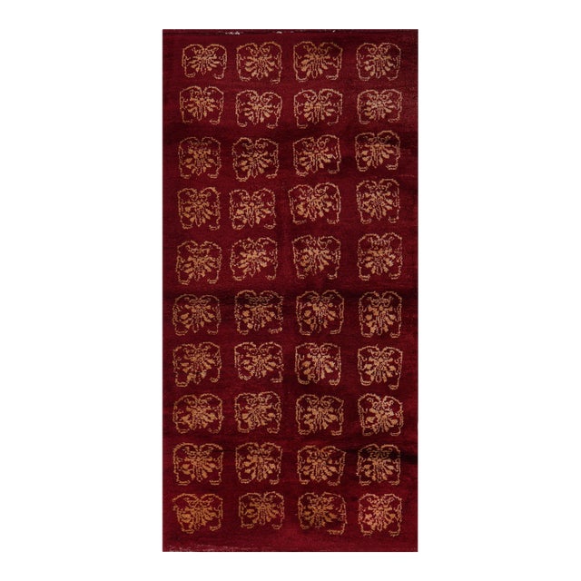 1960s Vintage Wool Turkish Tulu Rug 3'7'' X 7'7'' For Sale