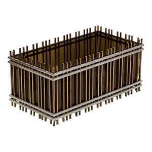 Italian Modern Rectangular Planter Box or Fioriera of Brass and Chrome