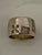 Vintage Gold-Tone Sterling Silver Wide-Band Ring Featuring Engraved Crown, Star, Etc. And Mark of Turkey Inside the Ring For Sale - Image 4 of 5