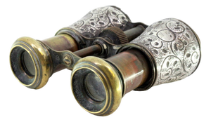 Victorian Silver Theatre Binoculars with Embossed Garlands