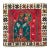 Galerie Shabab Collection Mid-20th Century Handmade Persian Shiraz Square Throw Rug For Sale