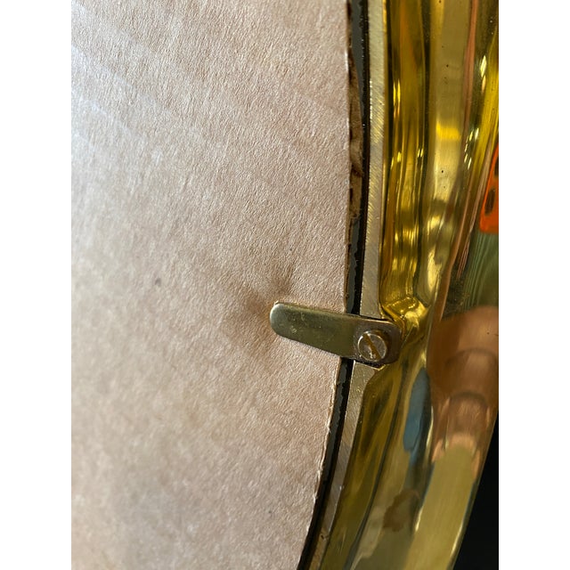 Brass 1950s Scalloped Brass Baker Furniture Attributed Mirrors - a Pair For Sale - Image 8 of 10