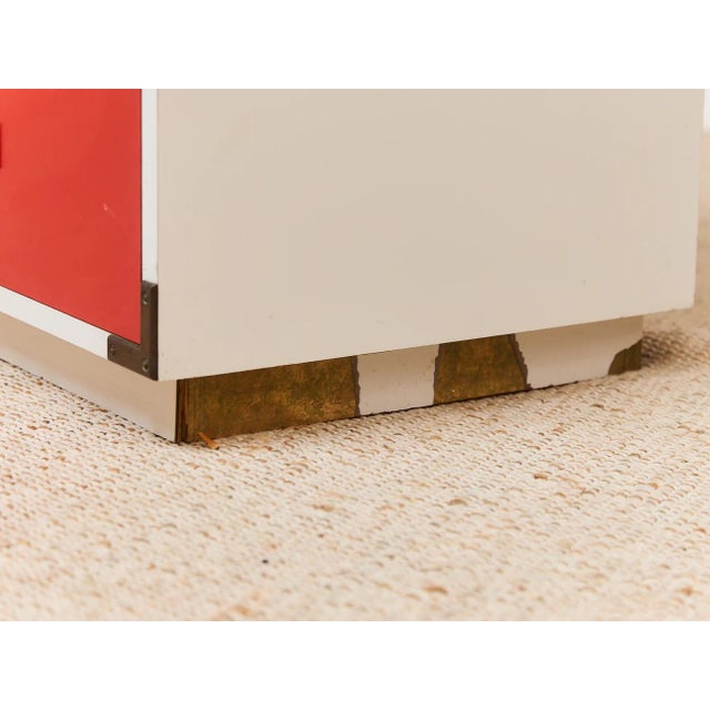 Vintage 1970s Colormates Tallboy Dresser: Mid-Century Modern Red Chest of Drawers For Sale - Image 11 of 12