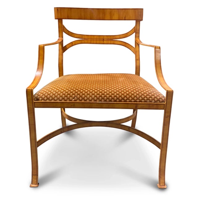 Amber Vintage Bespoke Metal Calypso Chair in Amber and Gold Velvet For Sale - Image 8 of 8