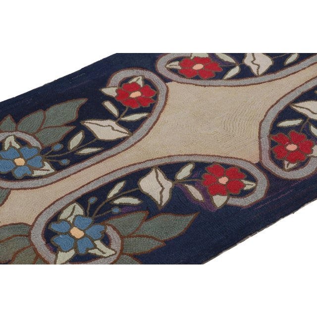 Handmade in wool and originating circa 1920-1930, this 3x4 rug is a rare and exciting new curation in Rug & Kilim’s...