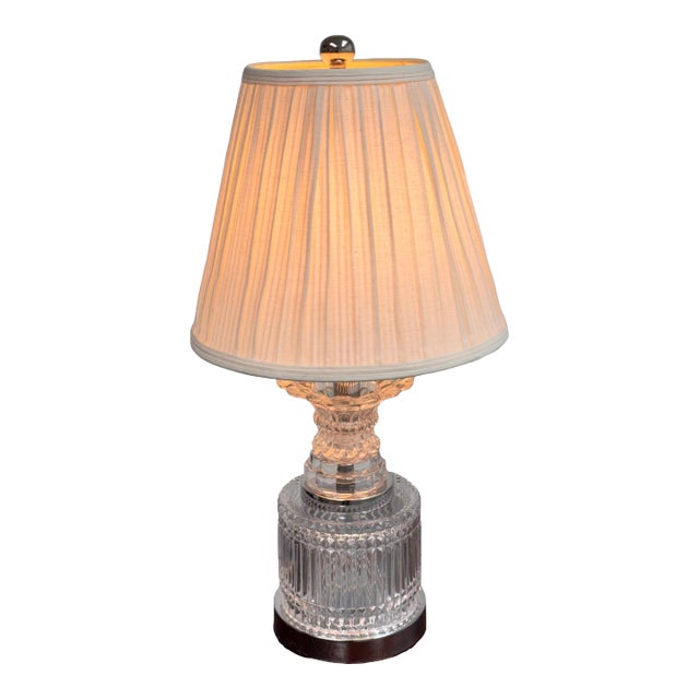 Cut Crystal Table Lamp, Vintage For Sale