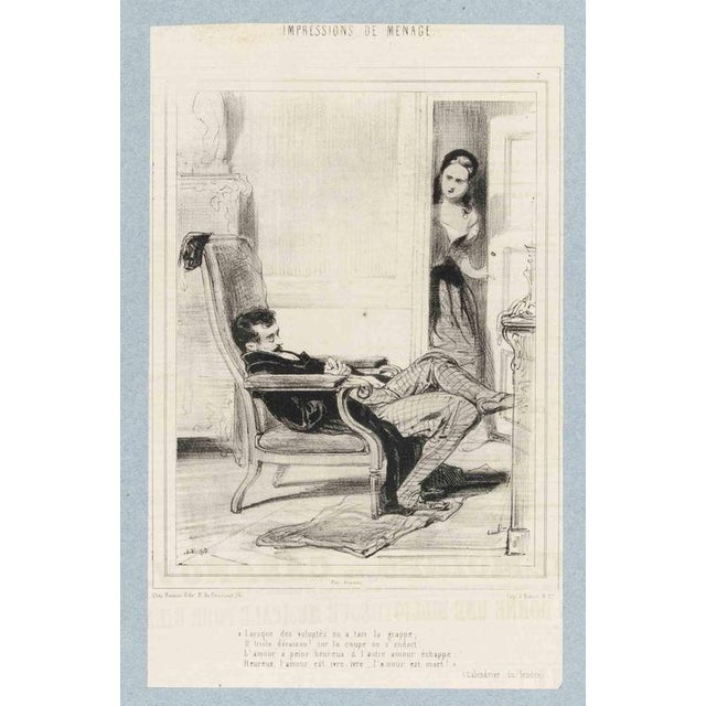 Paul Gavarni, Impressions of Ménage, 19th Century, Lithograph For Sale - Image 3 of 3