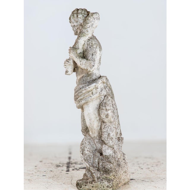 Weathered Stone Hercules Garden Statue, France Mid 20th C. For Sale - Image 9 of 11