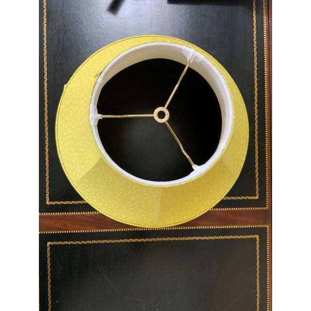 1990s Yellow Dot Fabric Lamp Shade For Sale - Image 4 of 10
