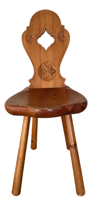 Mountain Carved Wooden Chair