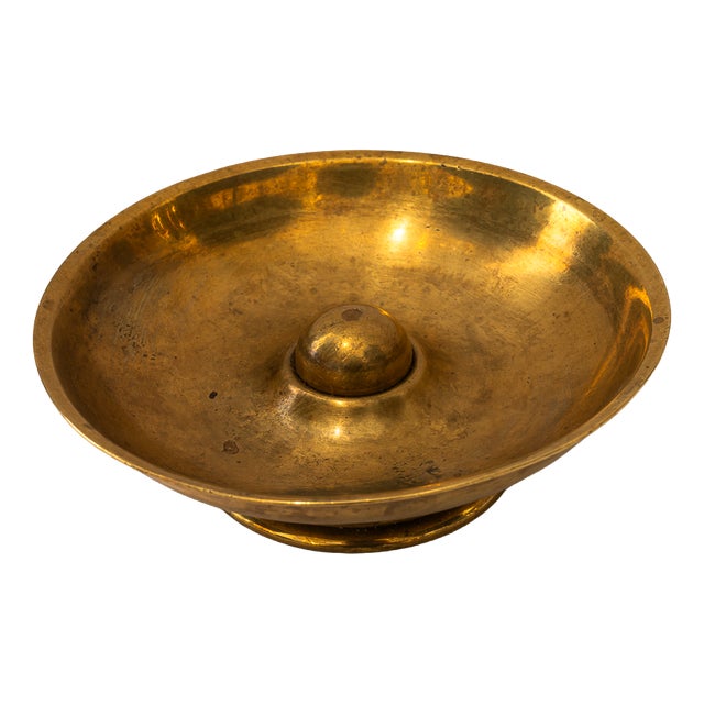 Vintage Art Deco Ashtray in Brass, 1920s For Sale