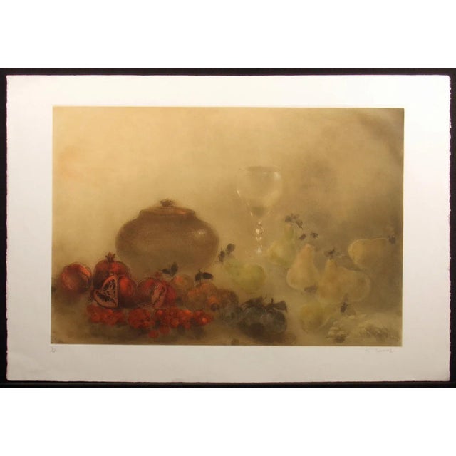 Impressionist 1980s "Still Life" Numbered Etching by Kaiko Moti For Sale - Image 3 of 6