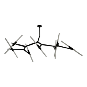 Roll & Hill by Lindsey Adelman Agnes 14 Led Light Linear Chandelier in Black