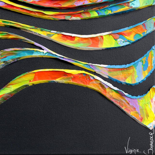 2020s Cosmic Dance Connects Everything in the Universe - Abstract 3d Textural Painting Original Artwork by Virginie Schroeder For Sale - Image 5 of 9