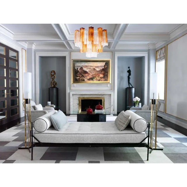 Murano Gold and Ice Glass Tronchi Chandeliers, 1970s, Set of 2 For Sale - Image 17 of 18