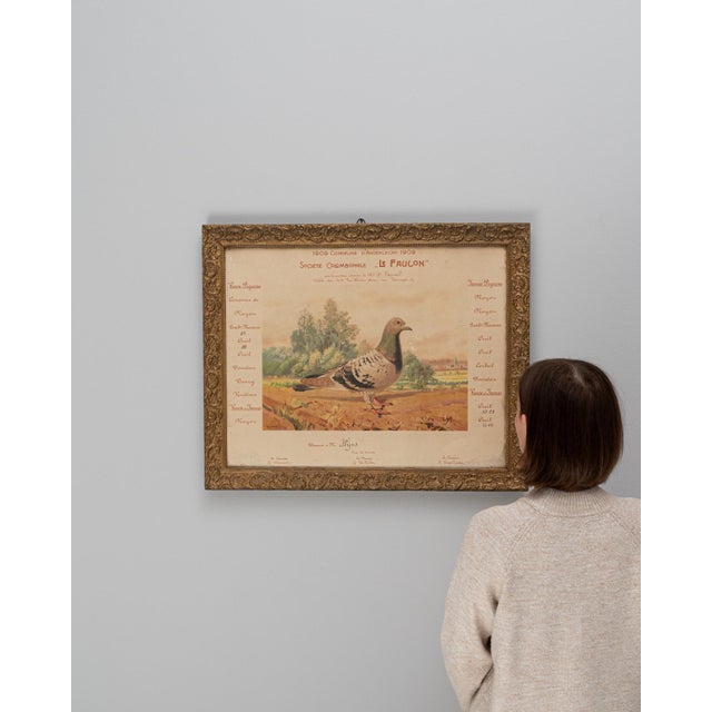 20th Century Belgian Artwork With Wooden Frame For Sale - Image 14 of 18