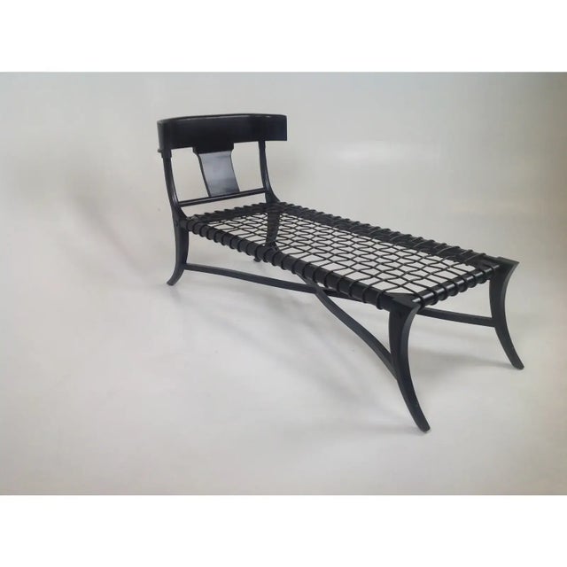 Mid-Century Modern Klismos-Style Chaise Lounge With Expresso Finish For Sale - Image 3 of 4